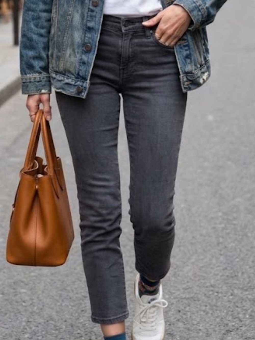 rag & bone/JEAN "The Dre" Slim Boyfriend Jeans in Grey – Size 25/26
